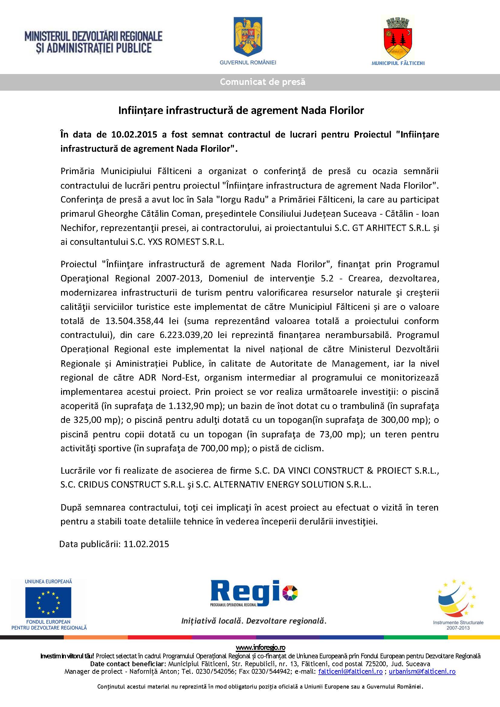 Comunicat de presa - conferinta 2